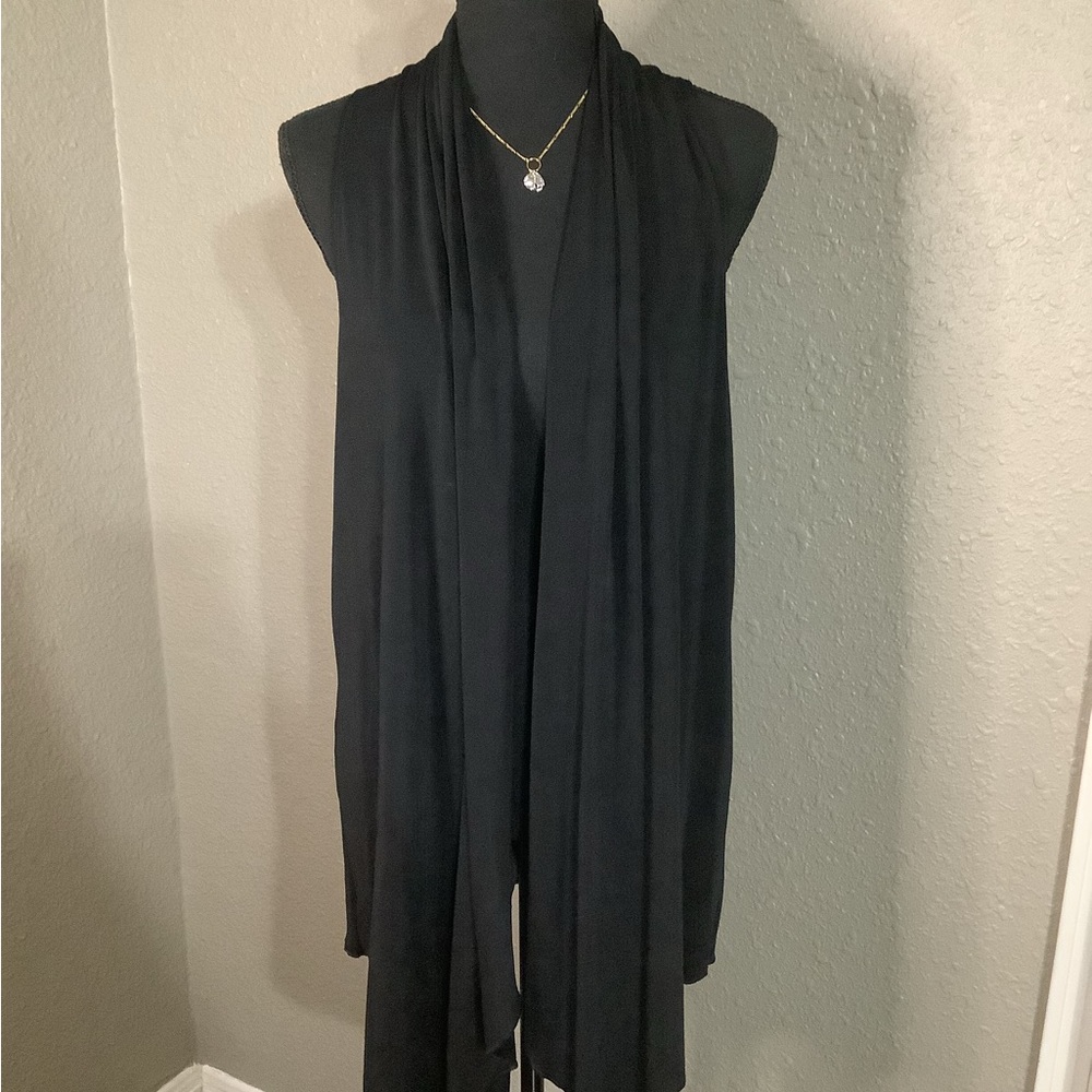 CHICO’S‎ Additions Black Drape Vest
